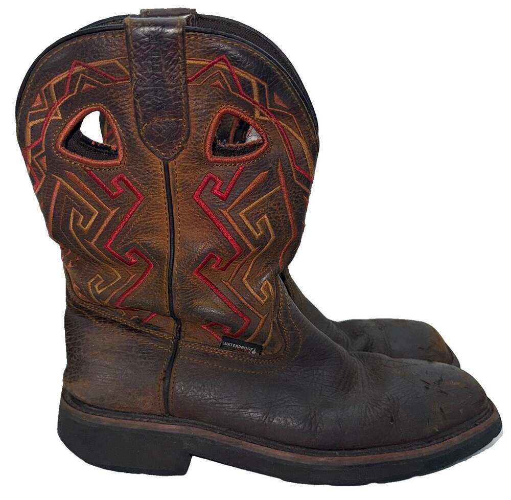 Wolverine Rancher Aztec Steel Toe Work Boots Men’s 10.5 EW Waterproof W191085